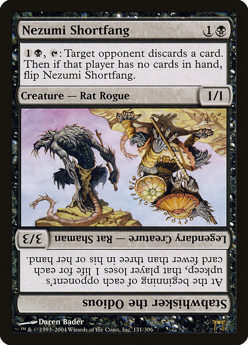 Card #  CHK 131 Nezumi Shortfang // Stabwhisker the Odious Champions of Kamigawa