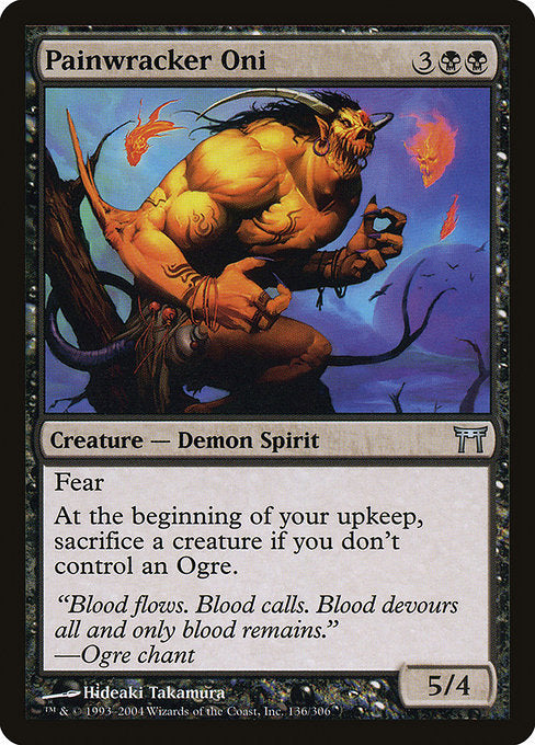 Card #  CHK 136 Painwracker Oni Champions of Kamigawa