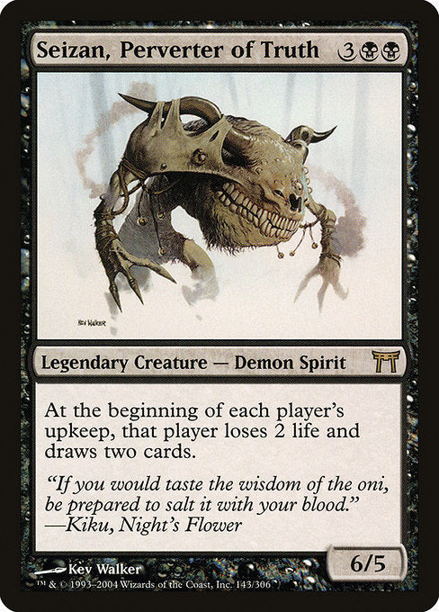 Card #  CHK 143 Seizan, Perverter of Truth Champions of Kamigawa