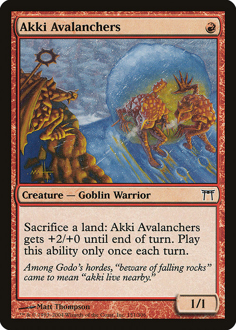Card #  CHK 151 Akki Avalanchers Champions of Kamigawa