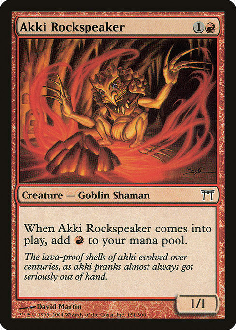 Card #  CHK 154 Akki Rockspeaker Champions of Kamigawa