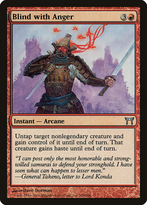 Card #  CHK 158 Blind with Anger Champions of Kamigawa