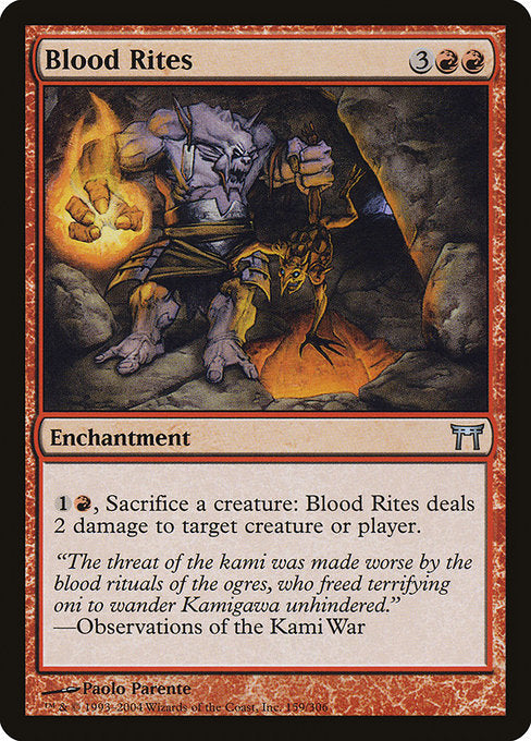 Card #  CHK 159 Blood Rites Champions of Kamigawa