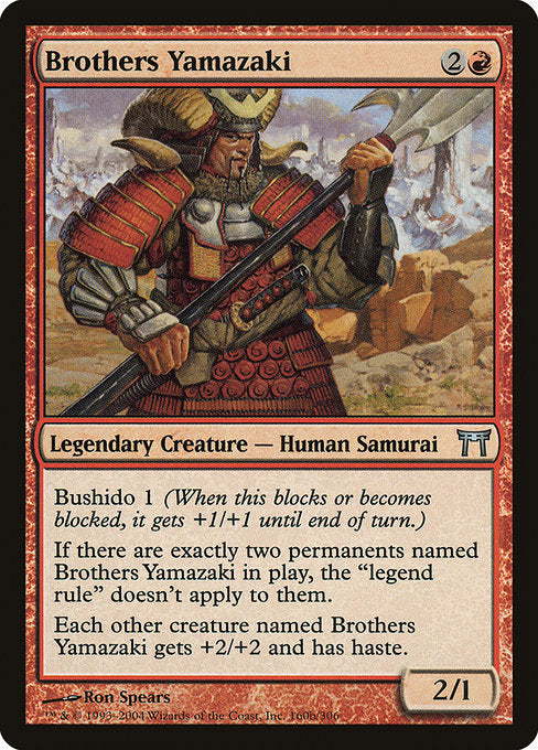 Card #  CHK 160b Brothers Yamazaki Champions of Kamigawa