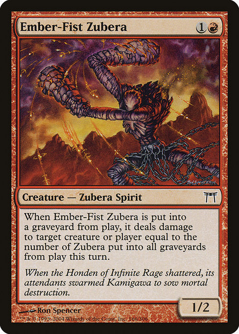 Card #  CHK 166 Ember-Fist Zubera Champions of Kamigawa