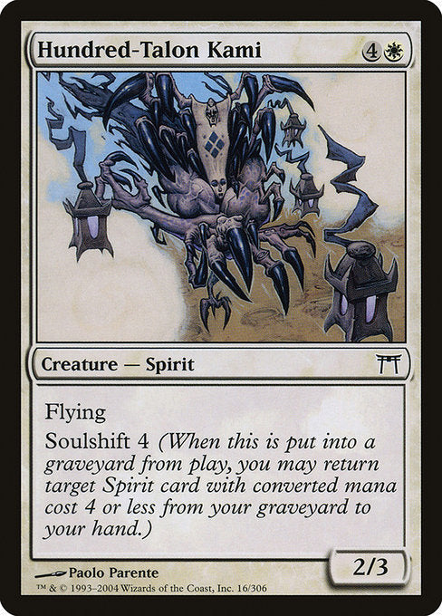 Card #  CHK 016 Hundred-Talon Kami Champions of Kamigawa