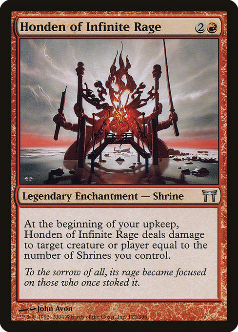 Card #  CHK 172 Honden of Infinite Rage Champions of Kamigawa