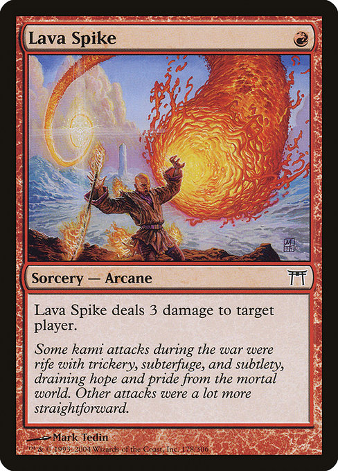Card #  CHK 178 Lava Spike Champions of Kamigawa
