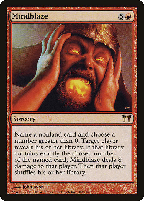 Card #  CHK 180 Mindblaze Champions of Kamigawa
