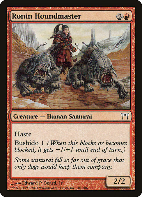 Card #  CHK 184 Ronin Houndmaster Champions of Kamigawa