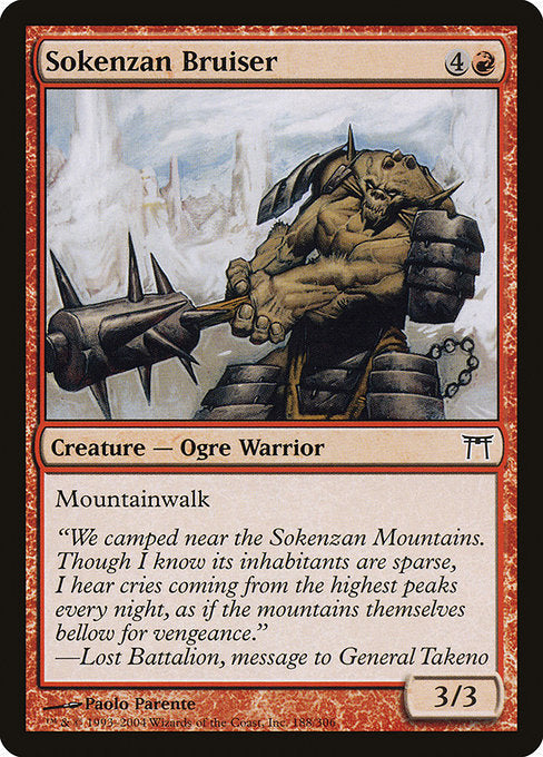 Card #  CHK 188 Sokenzan Bruiser Champions of Kamigawa