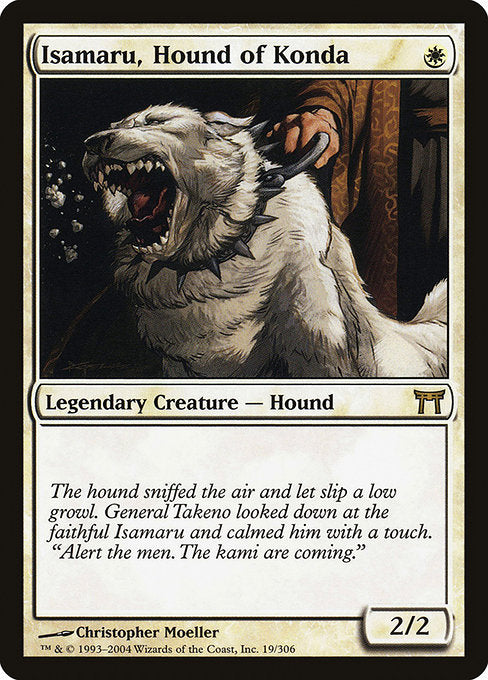 Card #  CHK 019 Isamaru, Hound of Konda Champions of Kamigawa