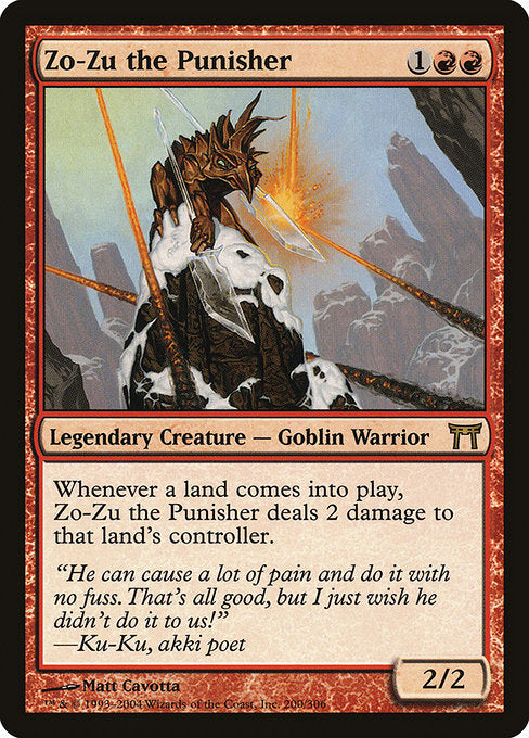 Card #  CHK 200 Zo-Zu the Punisher Champions of Kamigawa