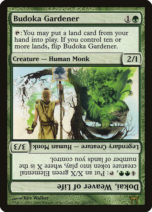Card #  CHK 202 Budoka Gardener // Dokai, Weaver of Life Champions of Kamigawa