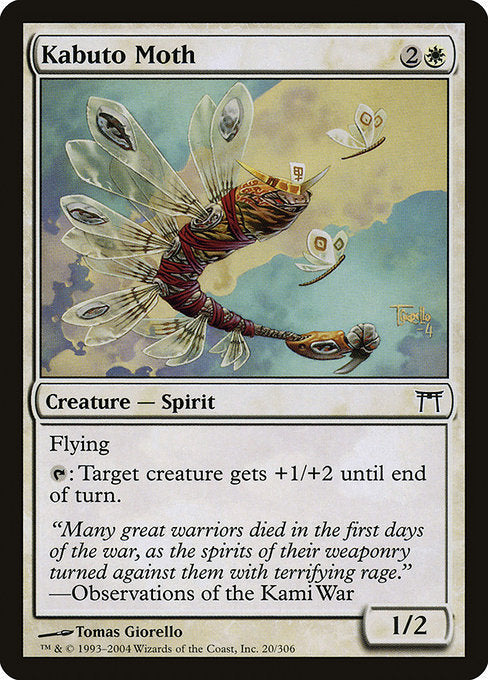 Card #  CHK 020 Kabuto Moth Champions of Kamigawa