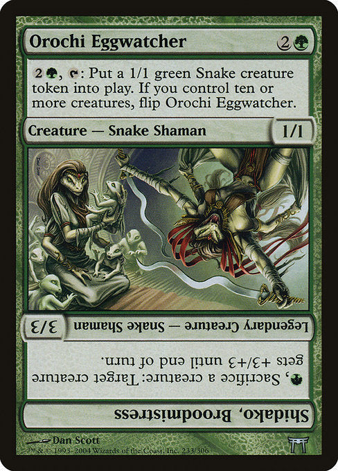 Card #  CHK 233 Orochi Eggwatcher // Shidako, Broodmistress Champions of Kamigawa