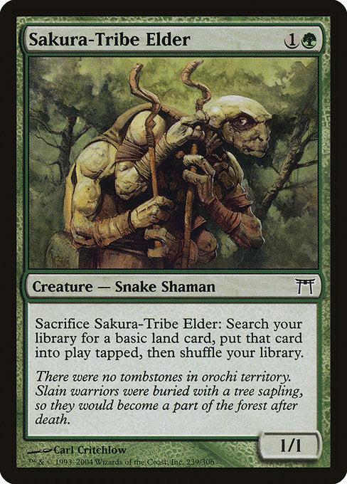 Card #  CHK 239 Sakura-Tribe Elder Champions of Kamigawa