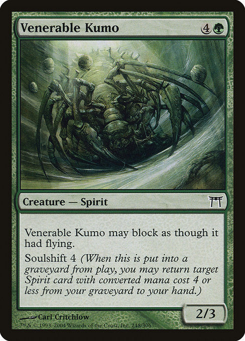 Card #  CHK 248 Venerable Kumo Champions of Kamigawa