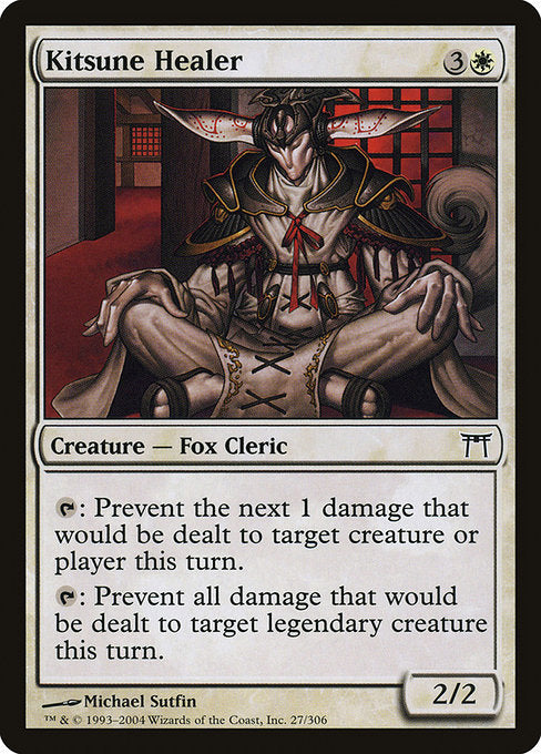 Card #  CHK 027 Kitsune Healer Champions of Kamigawa