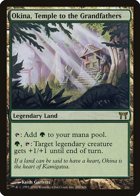 Card #  CHK 280 Okina, Temple to the Grandfathers Champions of Kamigawa