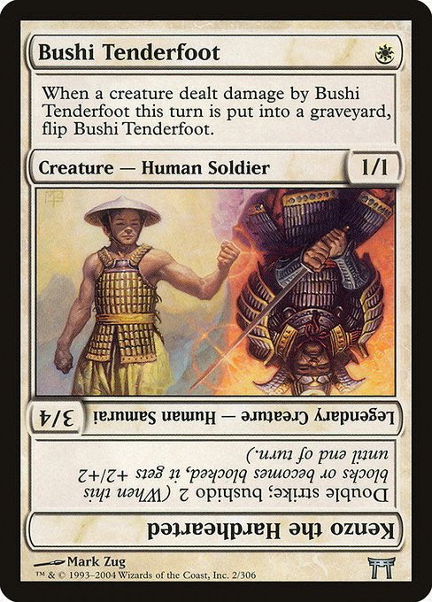 Card #  CHK 002 Bushi Tenderfoot // Kenzo the Hardhearted Champions of Kamigawa