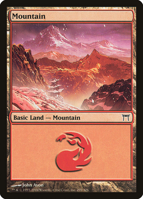 Card #  CHK 299 Mountain Champions of Kamigawa