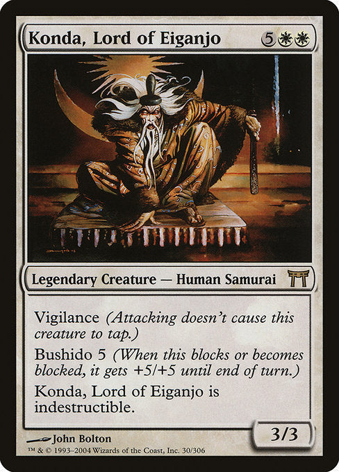 Card #  CHK 030 Konda, Lord of Eiganjo Champions of Kamigawa
