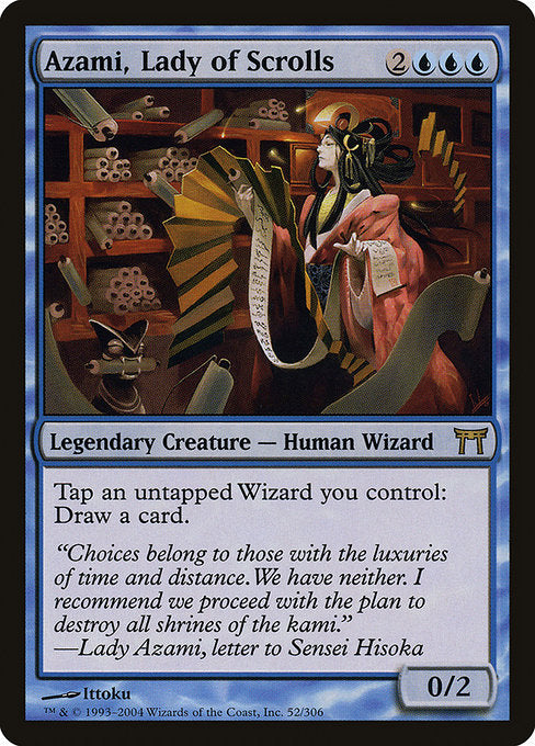 Card #  CHK 052 Azami, Lady of Scrolls Champions of Kamigawa