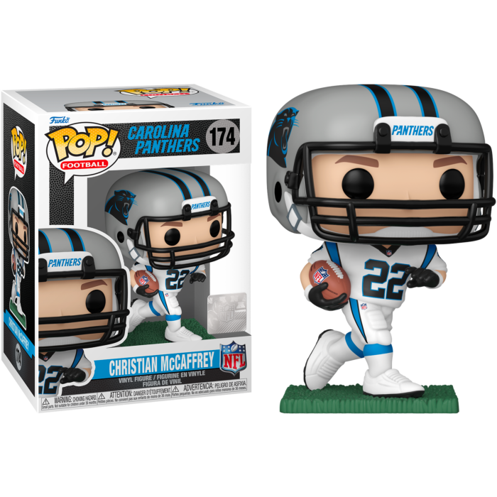 NFL Football - Christian McCaffrey Carolina Panthers (Away Uniform) Pop! Vinyl Figure
