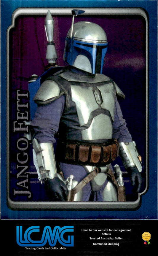 #60 Obi-Wan Kenobi Foil Sticker 2002 Topps Merlin Star Wars Attack of the Clones