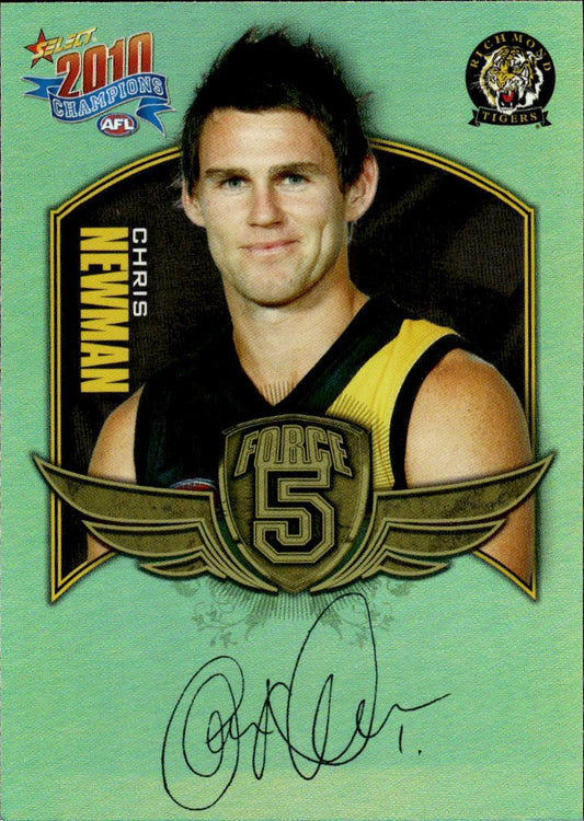 2010 Select AFL Champions Force 5 Gold Foil Signature Chris Newman FFS60