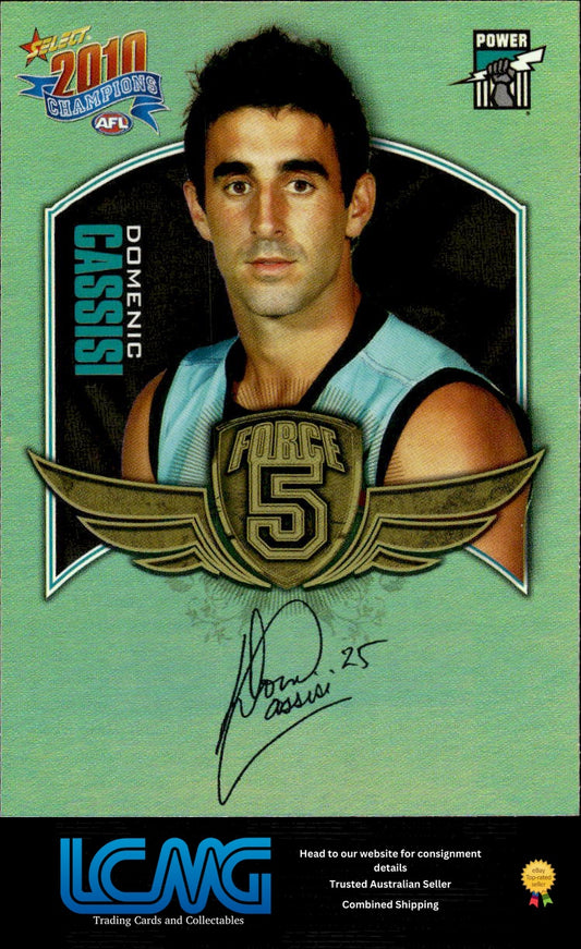 2010 Select AFL Champions Force 5 Gold Foil Signature Domenic Cassisi FFS51