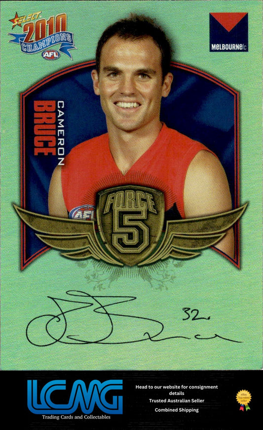 2010 Select AFL Champions Force 5 Gold Foil Signature Cameron Bruce FFS41