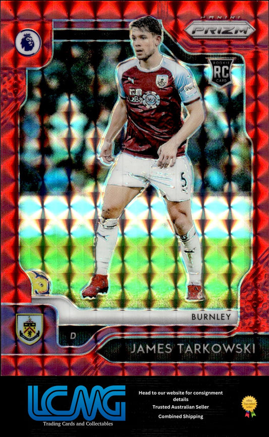 2019-20 Panini Prizm Premier League #243 James Tarkowski Red Mosaic #/109