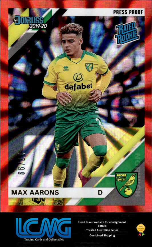2019-20 Panini Chronicles #129 Max Aarons Donruss Press Proof Red Laser #/99