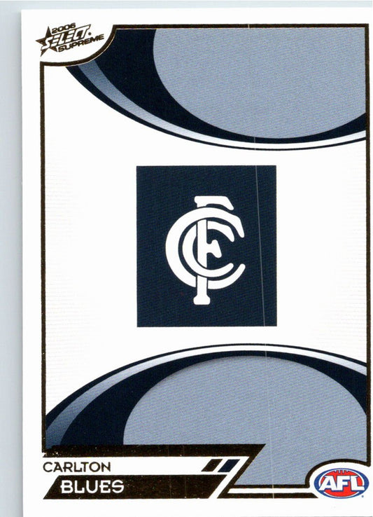 CARLTON LOGO #27 2006 Select AFL Supreme