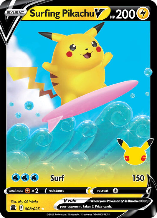 Surfing Pikachu V 008/025