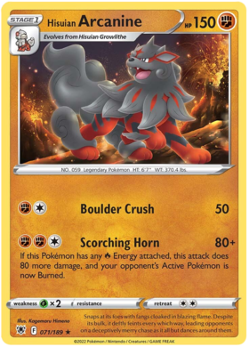 Hisuian Arcanine 071/189 Astral Radiance