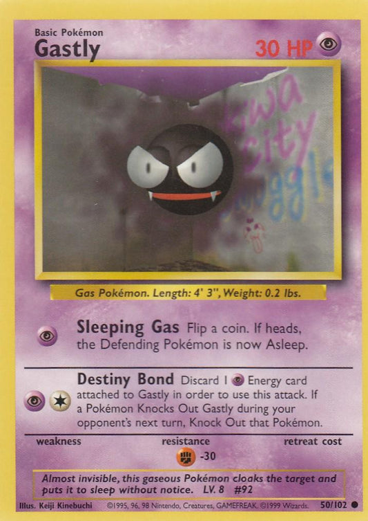 Gastly 50/102 Base Set Unlimited Common