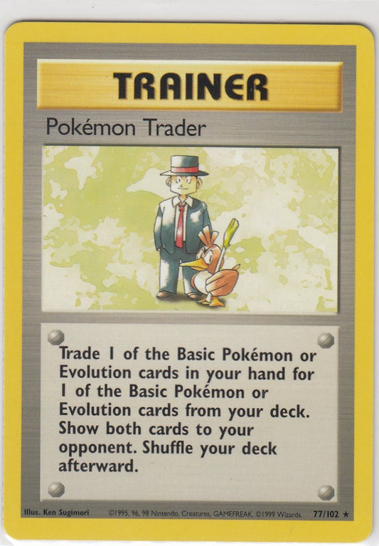 Pokemon Trader 77/102 Base Set Unlimited Rare
