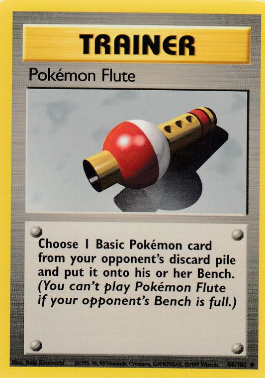 Pokemon Flute 86/102 Base Set Unlimited Uncommon