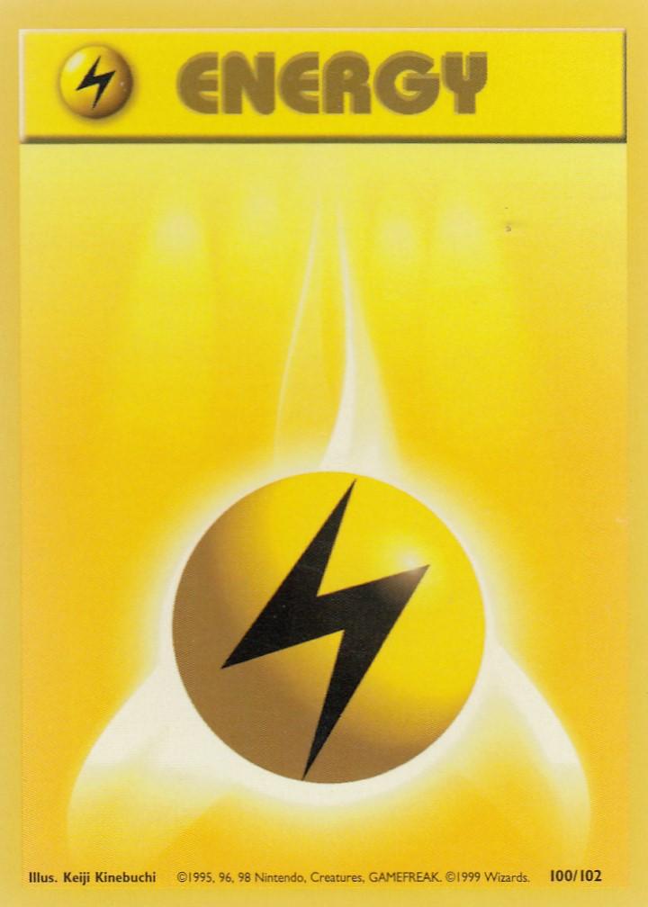 Lightning Energy 100/102 Base Set Unlimited Common