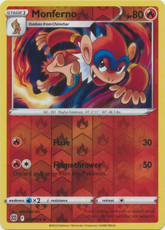 Monferno 025/172 Reverse Holo brilliant-stars-rh-19