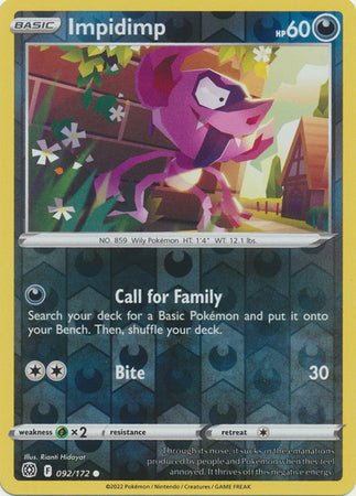 Impidimp 092/172 Reverse Holo brilliant-stars-rh-74