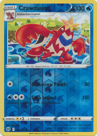Crawdaunt 033/172 Reverse Holo brilliant-stars-rh-24