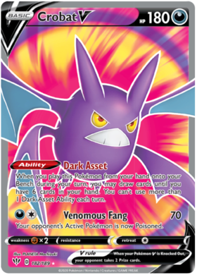 Crobat V 182  /189 darkness-ablaze-182