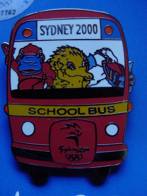 Red School Bus Pin