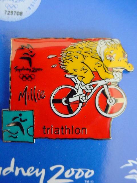 Millie Triathlon Mascot Pin