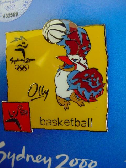 Olly Basketball Mascot Pin