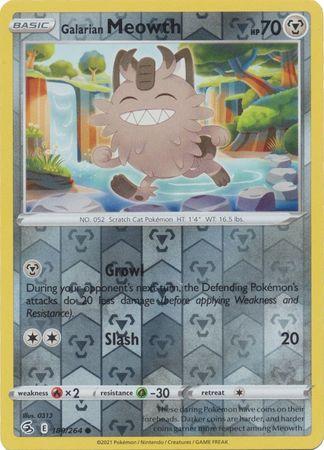 Galarian Meowth 180/264 Reverse Holo fusion-strike-rh-157